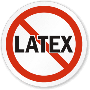 Image of "No Latex" label.