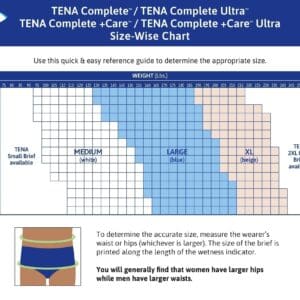 TENA Complete + Care Ultra Incontinence Bariatric Brief, Moderate Absorbency, Unisex, 2XL