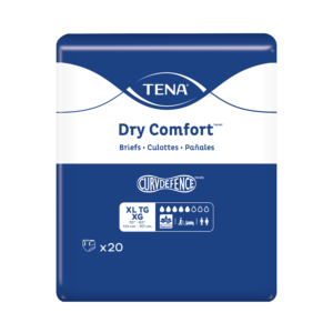 TENA Dry Comfort Incontinence Briefs, Moderate Absorbency, Unisex, X-Large
