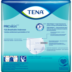 TENA ProSkin Plus Protective Underwear, Unisex Adult Absorbent Underwear , Pull On with Tear Away Seams, Disposable, Moderate Absorbency