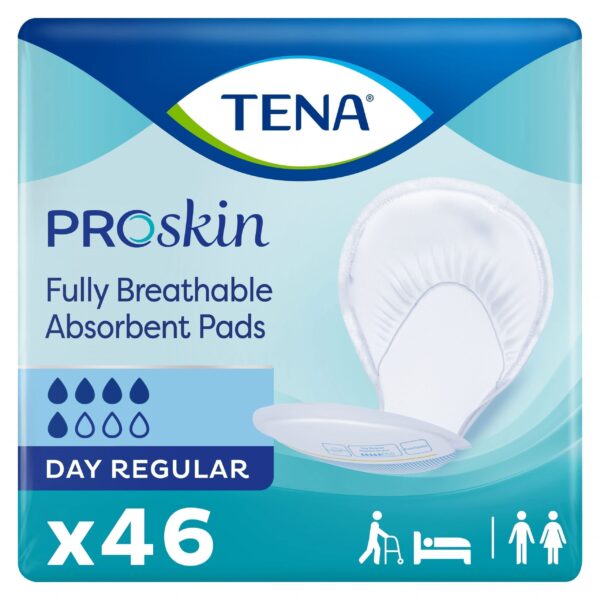 TENA ProSkin Day Regular Absorbent Pads Moderate Absorbency, Unisex