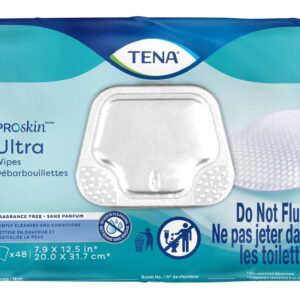 TENA ProSkin Ultra Wipes, Unscented 7.9" x 12.5"