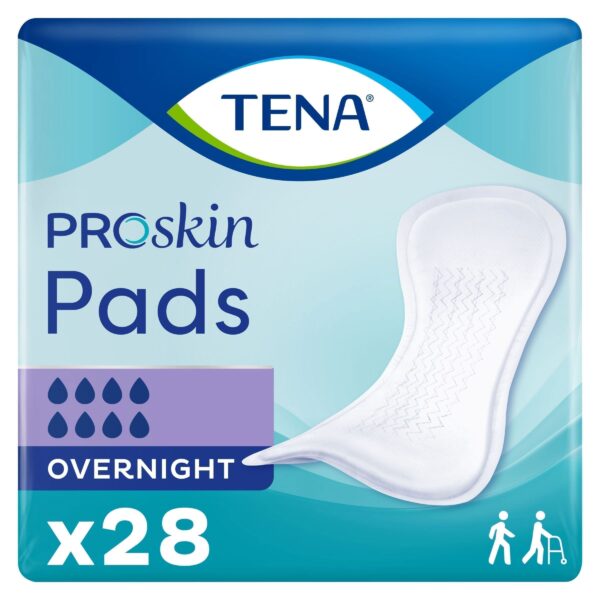 TENA ProSkin Overnight Bladder Leakage Pad for Women, Heavy Absorbency