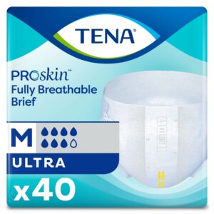 TENA ProSkin Ultra Incontinence Brief, Heavy Absorbency, Unisex, Medium