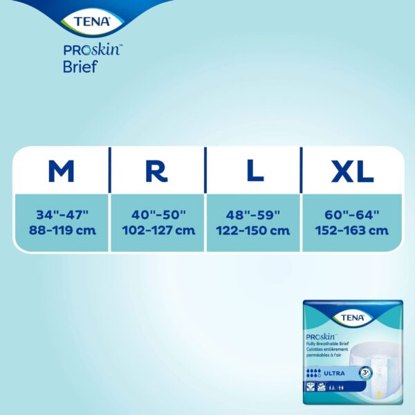 TENA ProSkin Ultra Incontinence Brief, Heavy Absorbency, Unisex, Large