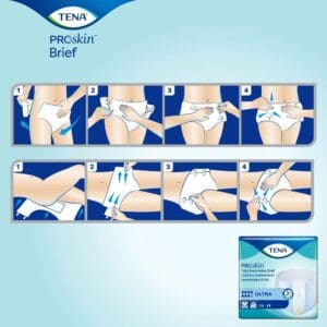 TENA ProSkin Ultra Incontinence Brief, Heavy Absorbency, Unisex, Large