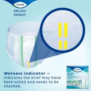 TENA ProSkin Stretch Super Incontinence Brief, Heavy Absorbency, Unisex, Medium/Regular
