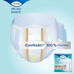 TENA ProSkin Stretch Ultra Incontinence Brief, Heavy Absorbency, Unisex, 2X-Large