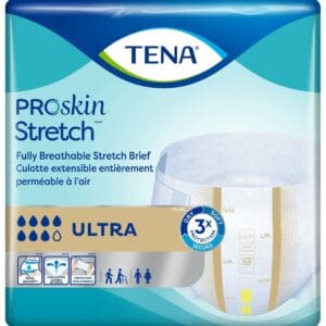 TENA ProSkin Stretch Ultra Incontinence Brief, Heavy Absorbency, Unisex, 2X-Large
