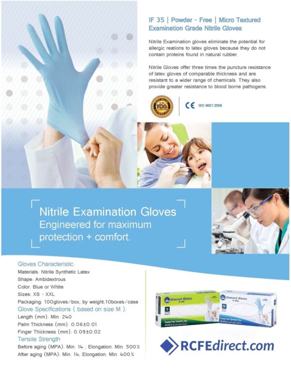 Advance 3.5g Nitrile Examination Gloves (XS)