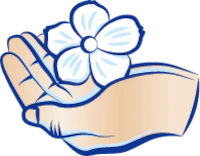 Hand holding flower